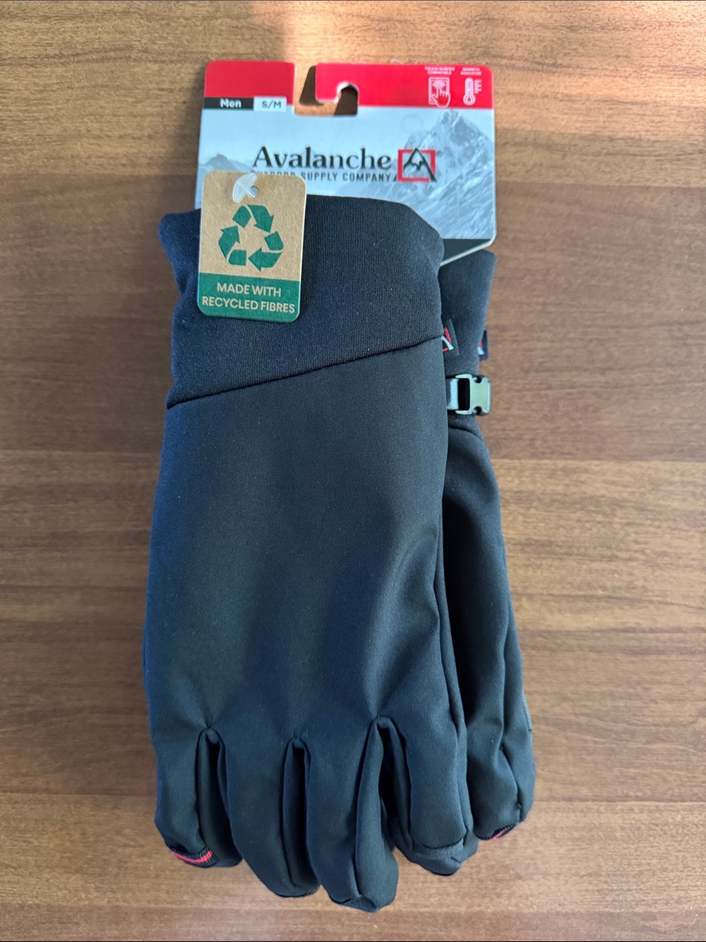 Avalanche Small/Medium Black Men's Insulated Winter Gloves